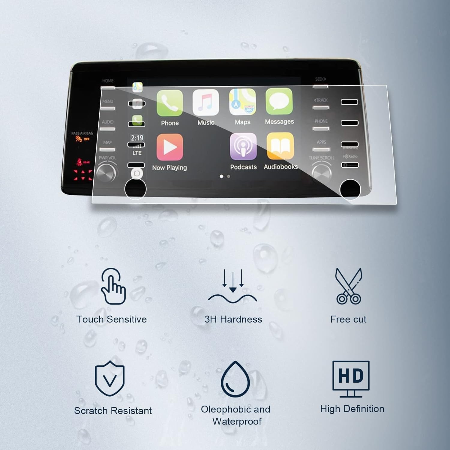 Bibibo [Upgraded For 2023 2024 Toyota Sienna Screen Protector Fit 2021 2022 2023 Toyota Sienna Xl40 Screen Display, 9 Inch Sienna Touchscreen 2Pcs Tpu Nano Protective Film 2023 2022 2024 Sienna