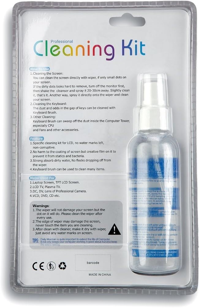 Amscope Ck I 3 In 1 Lcd Professional Cleaning Kit For Laptop, Tv, Monitor And Camera Lens