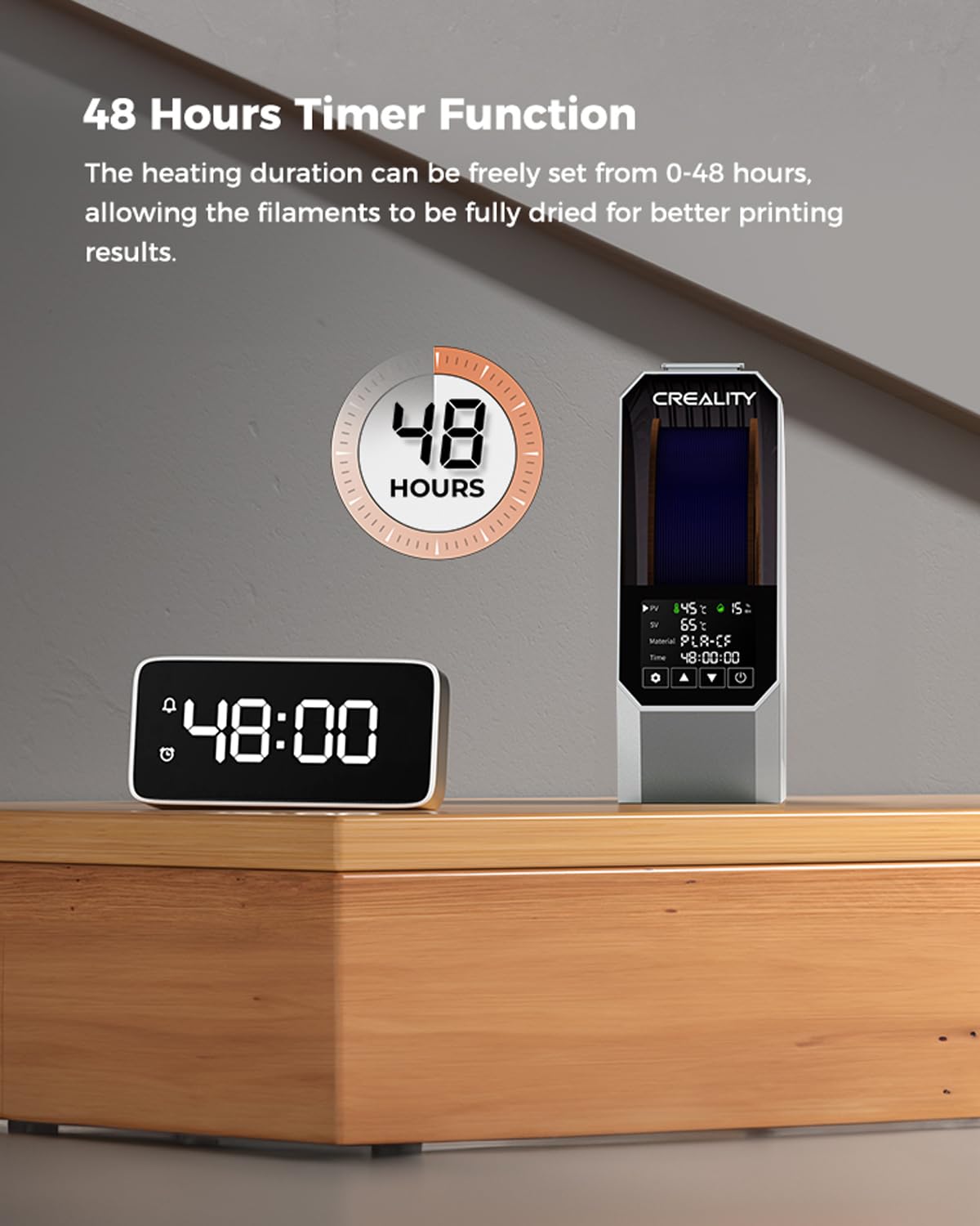 Creality Official Space Pi Filament Dryer, 360 Hot Air Heating 3D Printer Filament Dryer Box With Fan, Upgraded Filament Dehydra