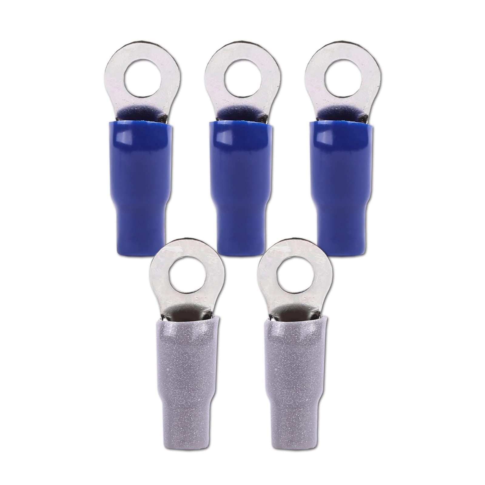 Skar Audio 4 Gauge (5/16'') Nickel Plated Premium Ring Terminals (5 Pack)