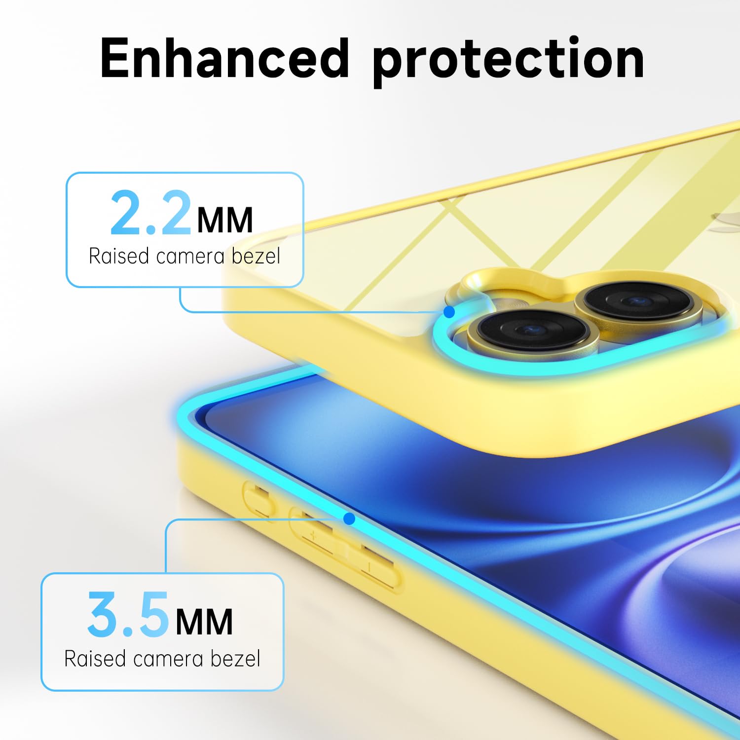 Loeoel For Iphone 16 Case Clear, Transparent Hybrid 16 Case [Hard Plastic & Soft Silicone Bumper] Acrylic Non Yellowing Thin Sli