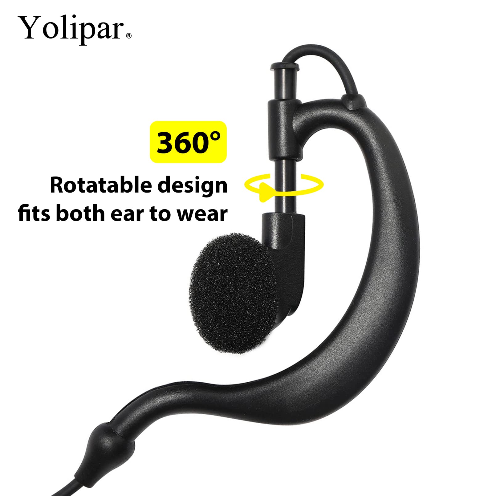 Yolipar Earpiece Surveillance Kit Compatible With Retevis Rt21/ Rt22/ Rt68, Baofeng, Btech, Kenwood, Arcshell Ar 5 Walkie Talkie