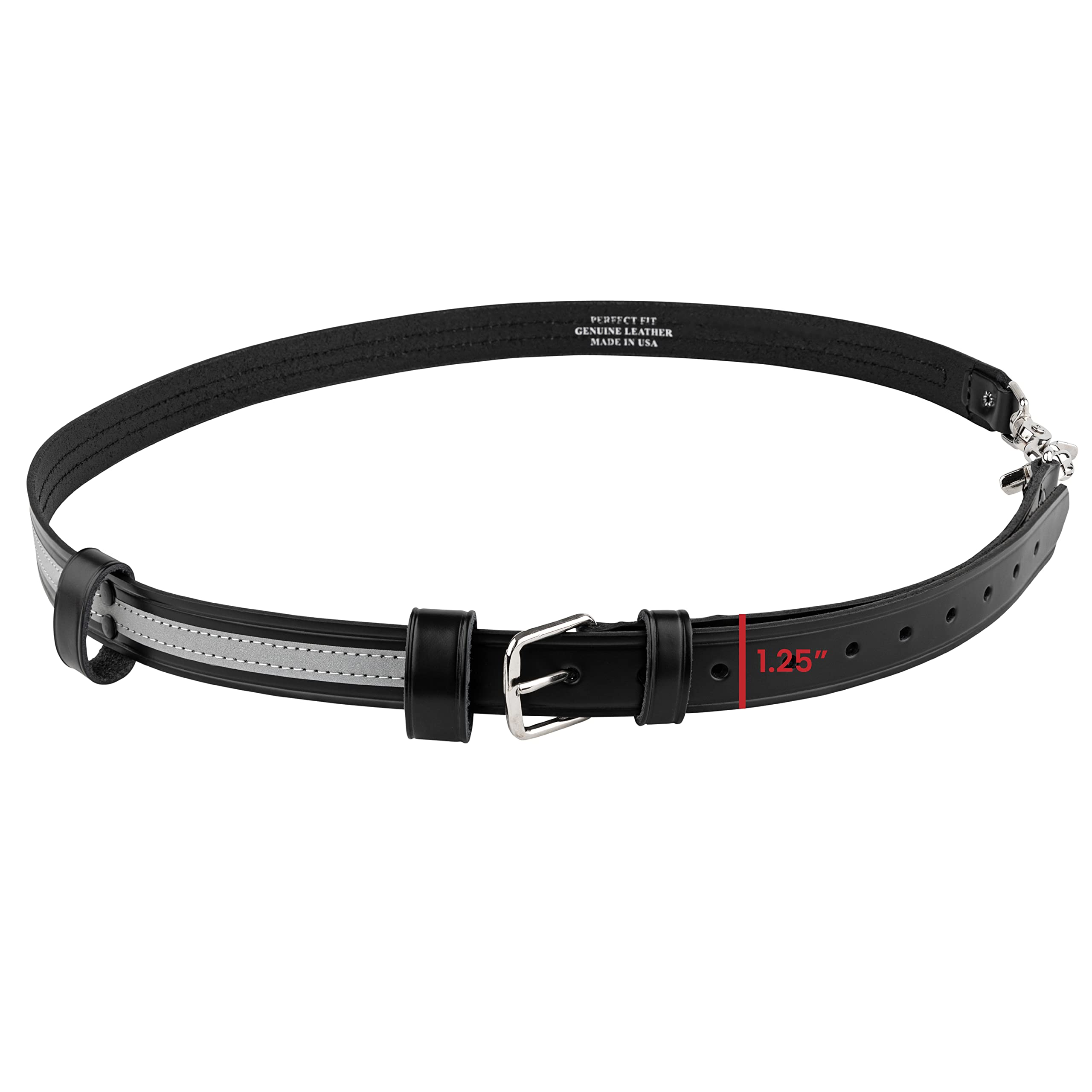 Firefighter Reflective Radio Strap And Holder Leather Bundle Set Includes Radio Holster, Strap, Sway Strap, Cord Keepers Fits Fo