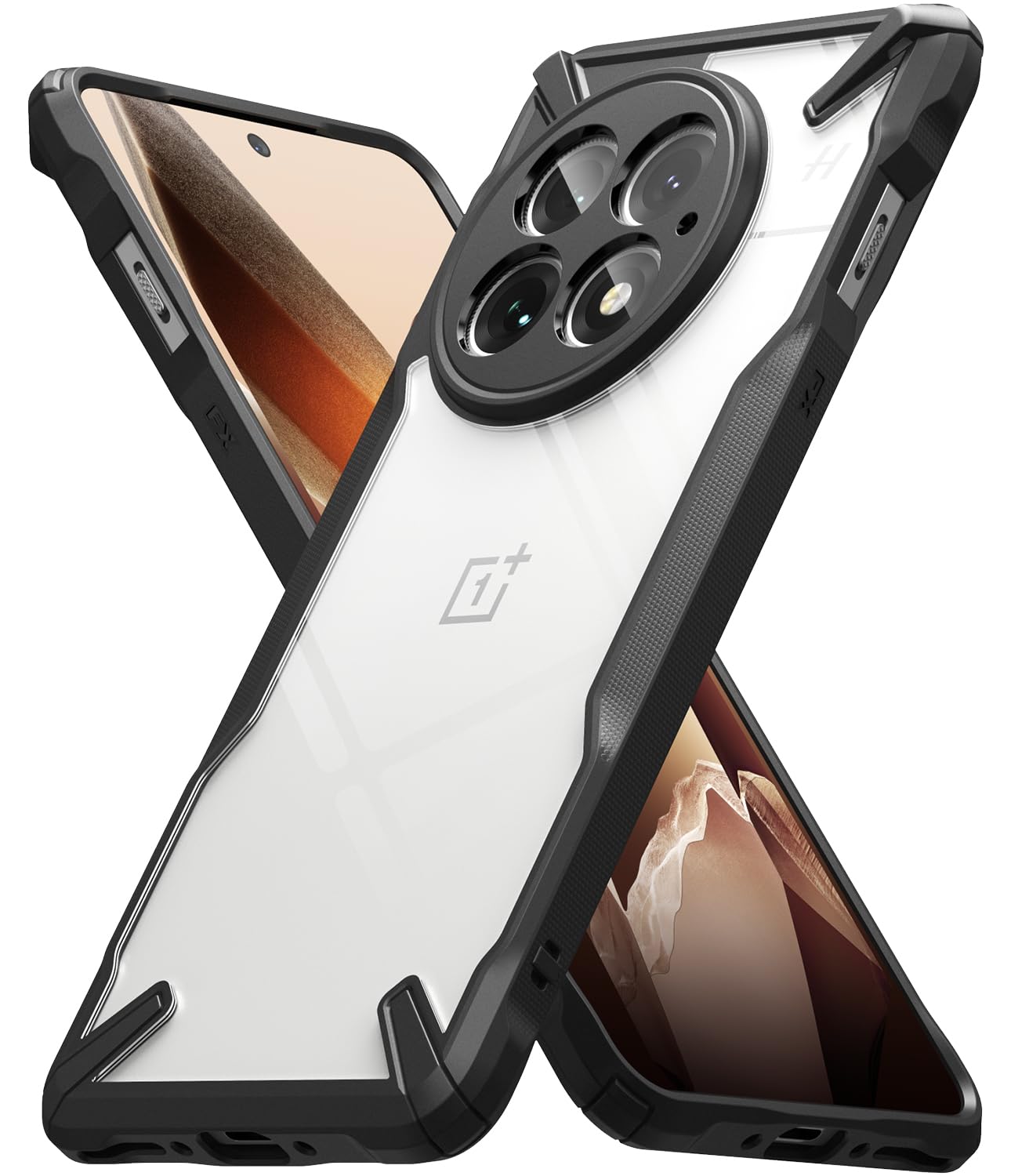 Ringke Fusion-X [Precise Cutouts for Camera Lenses] Compatible with OnePlus 13 Case, Augmented Bumper Clear Hard Back Heavy Duty