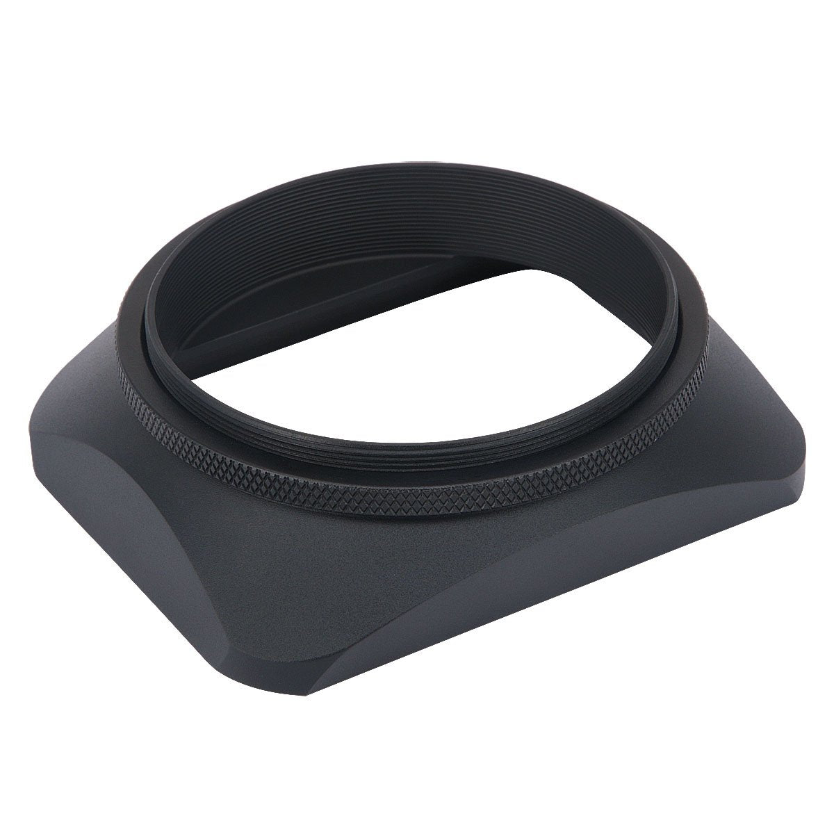 Haoge 62Mm Square Metal Screw In Mount Lens Hood Shade With Cap For 62Mm Canon Nikon Sony Leica Leitz Carl Zeiss Voigtlander Nikkor Panasonic Fujifilm Olympus Lens And Other 62Mm Filter Thread Lens