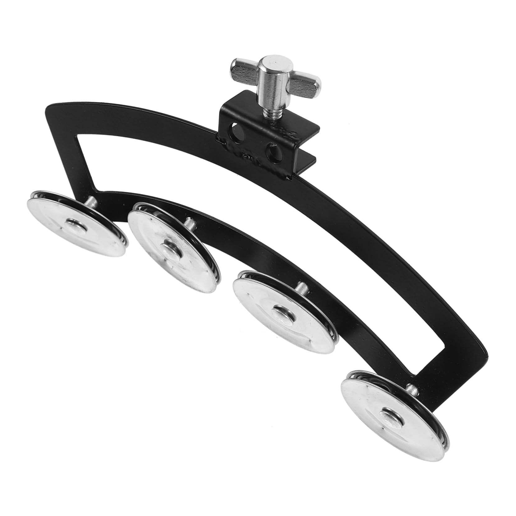 DECHOUS Sturdy Tambourine Bell Drum Portable Handheld Percussion Instrument for Adults for Church Ktv and Parties and Design