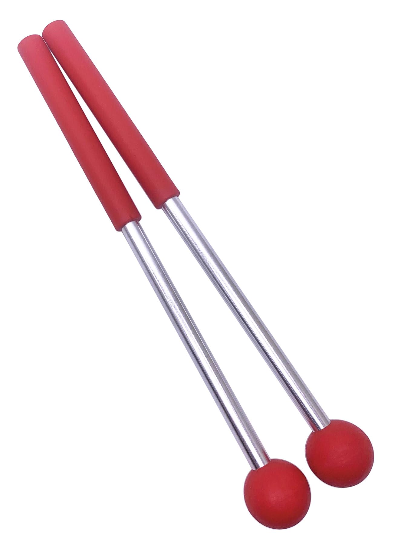 Tuoren Red Xylophone Mallets Glockenspiel Sticks Rubber Mallets Percussion Sticks For Tongue Drum, Glockenspiel, Xylophone, Chim