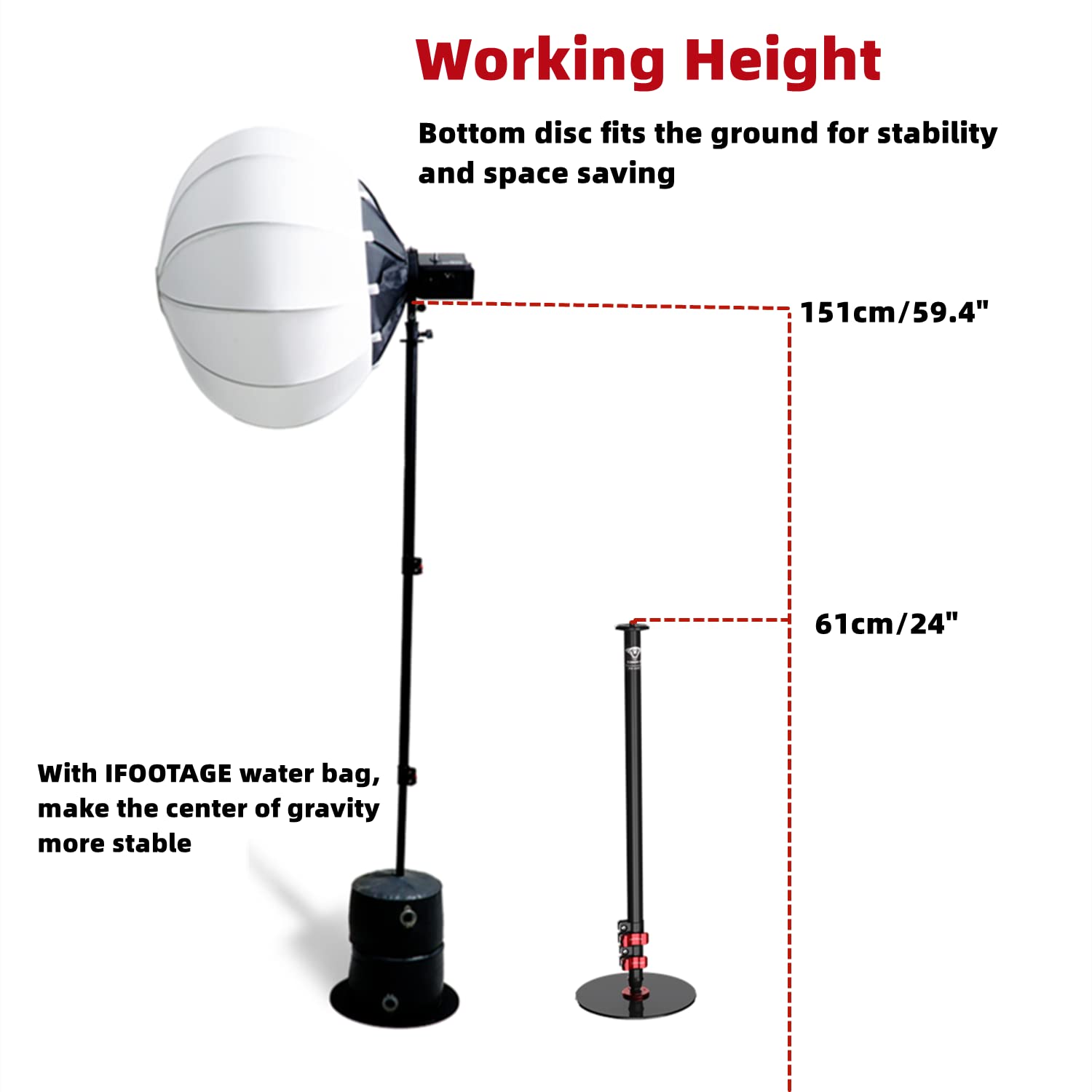 Ifootage Cobra Rb A300,Round Base Monopod,Professional Camera Aluminium Monopod With Quick Adjustment Height Buckle,Compatibilit