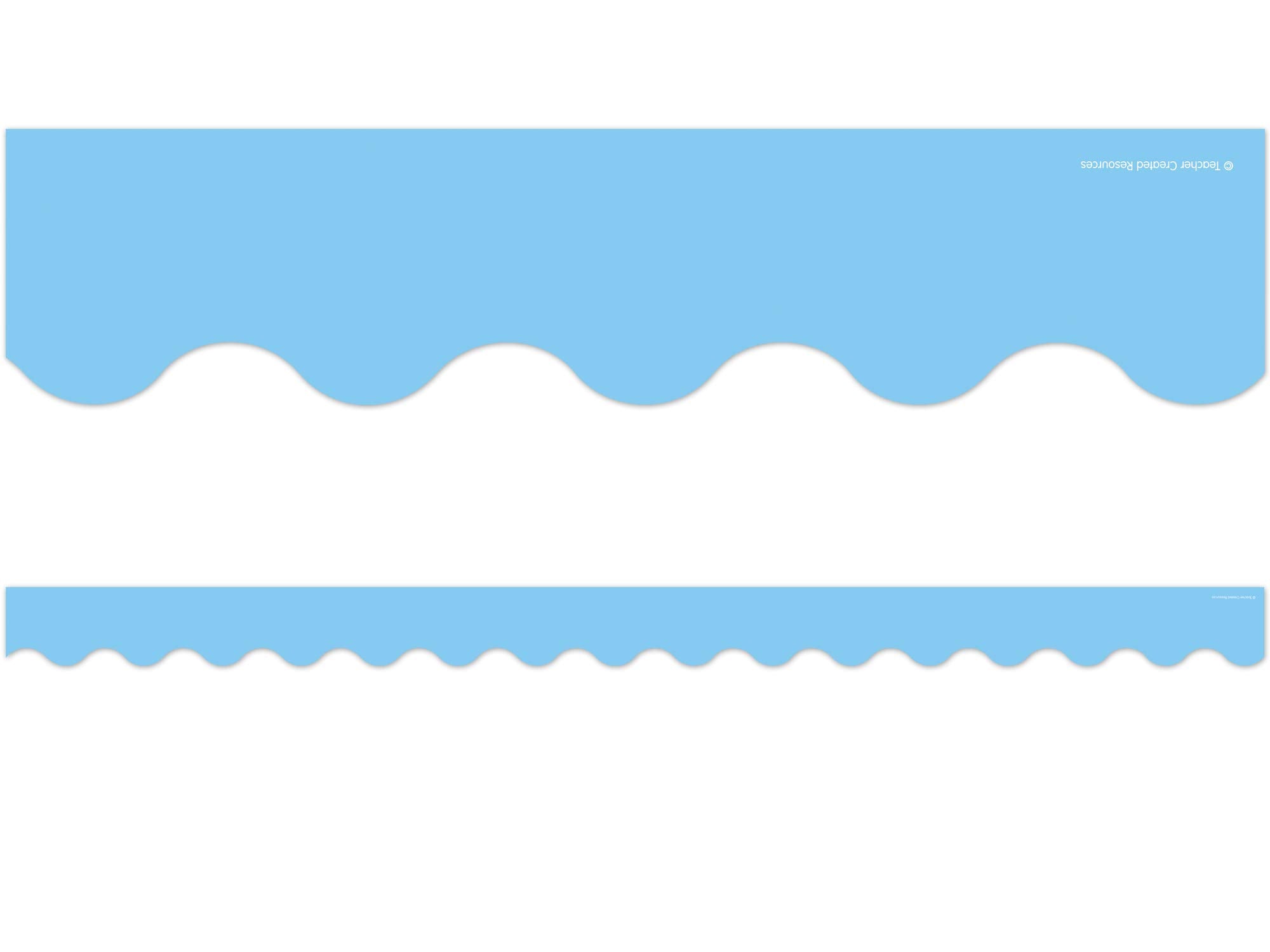 LIGHT BLUE SCALLOPED BORDER TRIM