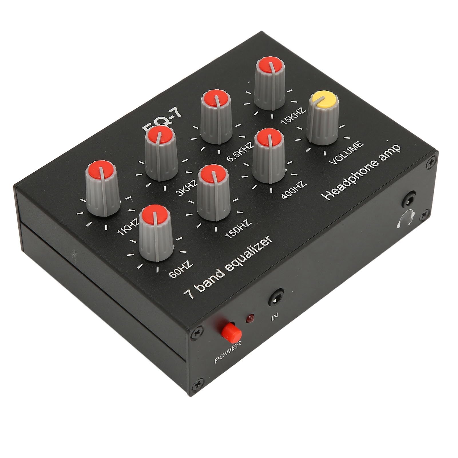 7 Band Car Audio Equalizer, 7 Band Sound Equalizer, 3.5Mm Interface, High Bass Adjustment Dual Channel Sound, Input Output