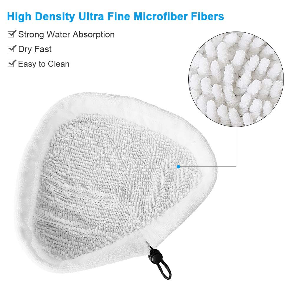 Fushing 6Pcs Steam Mop Pads,Reusable Washable Microfiber Steamer Cleaning Pads Replacement Pads Accessories For Steamboy X5 H2O