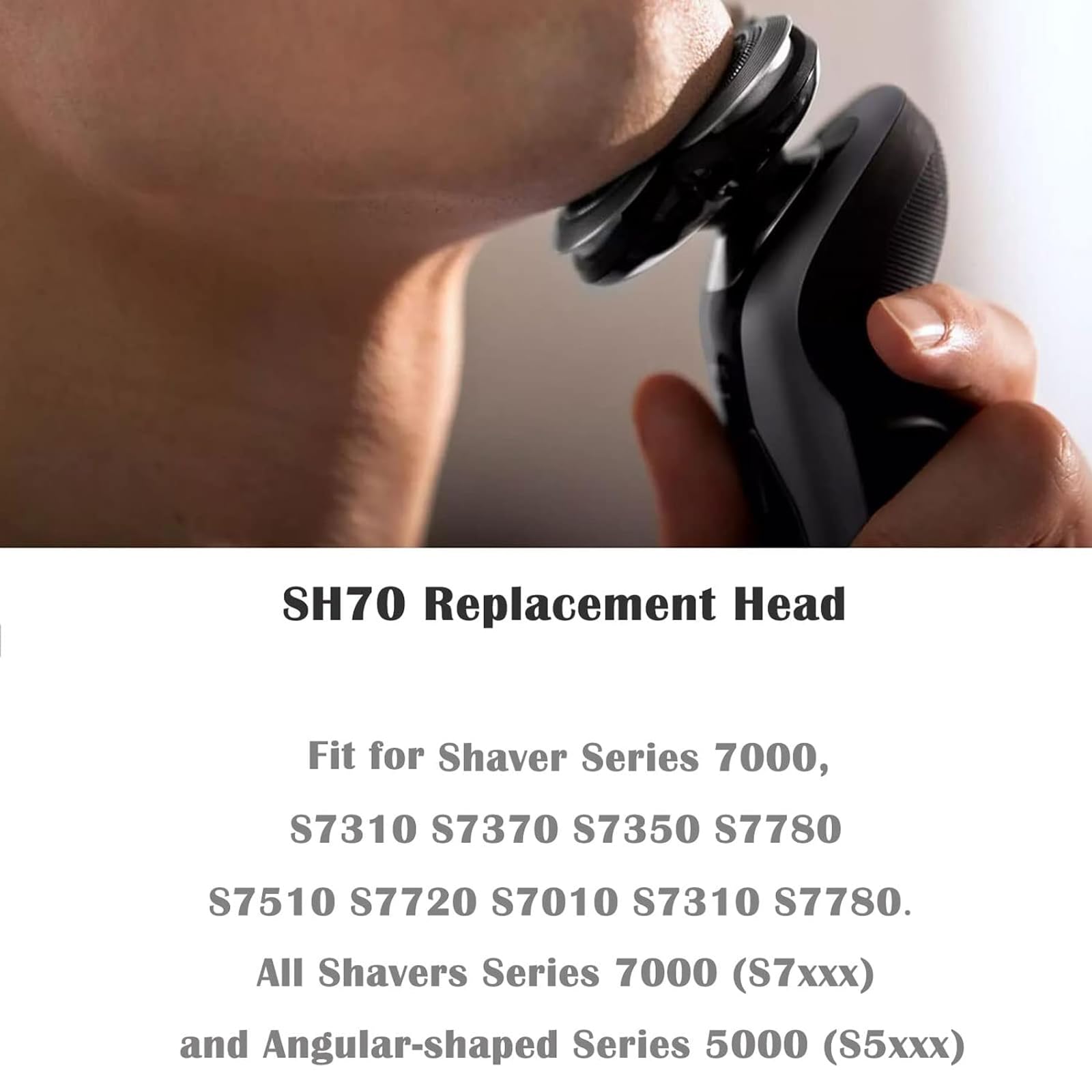 Suleto Sh70 Replacement Heads Compatible With Shavers Series 7000, Sh70 Shaving Blades For 7000 Replacement Heads, 9 Pack Series