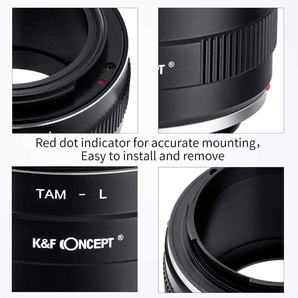 K&F Concept Lens Mount Adapter Tam L Manual Focus Compatible With Tamron Adaptall (Adaptall 2) Lens To L Mount Camera Body