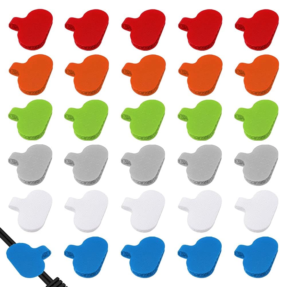 30 Pcs Cable Labels Cord Labels For Electronic Multi Color Write On Wire Tags, Computers Cable Management And Identification