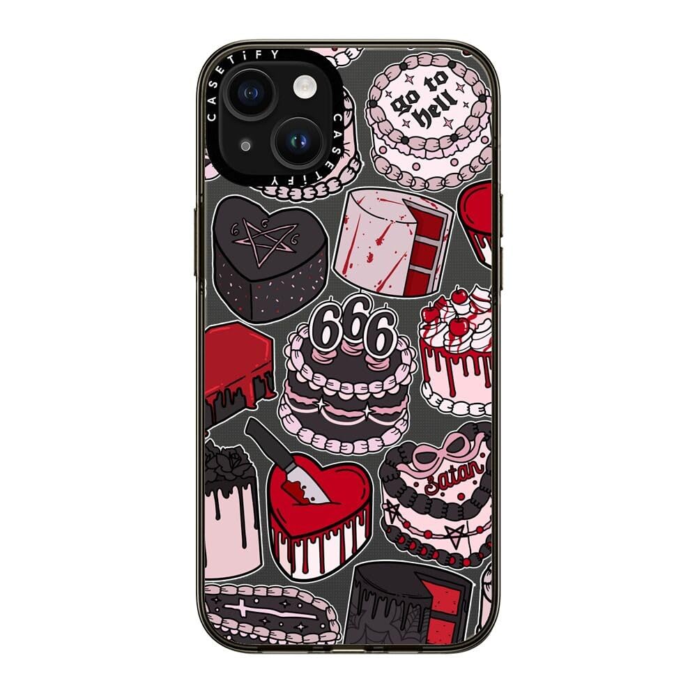 Casetify Compact Case For Iphone 15 Plus [2X Military Grade Drop Tested / 4Ft Drop Protection]   Spooky Cakes By Chiara Lb Art
