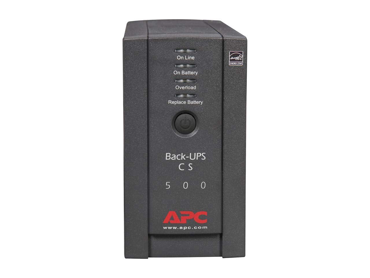 Apc Battery Back Up Surge Protector, 500Va Backup Battery Power Supply, Bk500Blk Back Ups