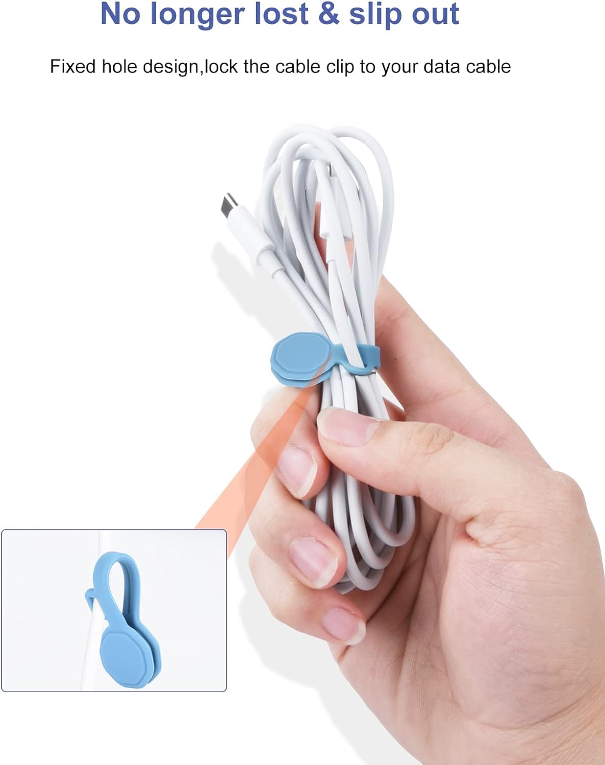 12 Pcs Silicone Magnetic Cable Ties, Cable Clips Cord Organizer [1S] Management Cable Cords, Reusable Magnet Cable Organizer, Ph
