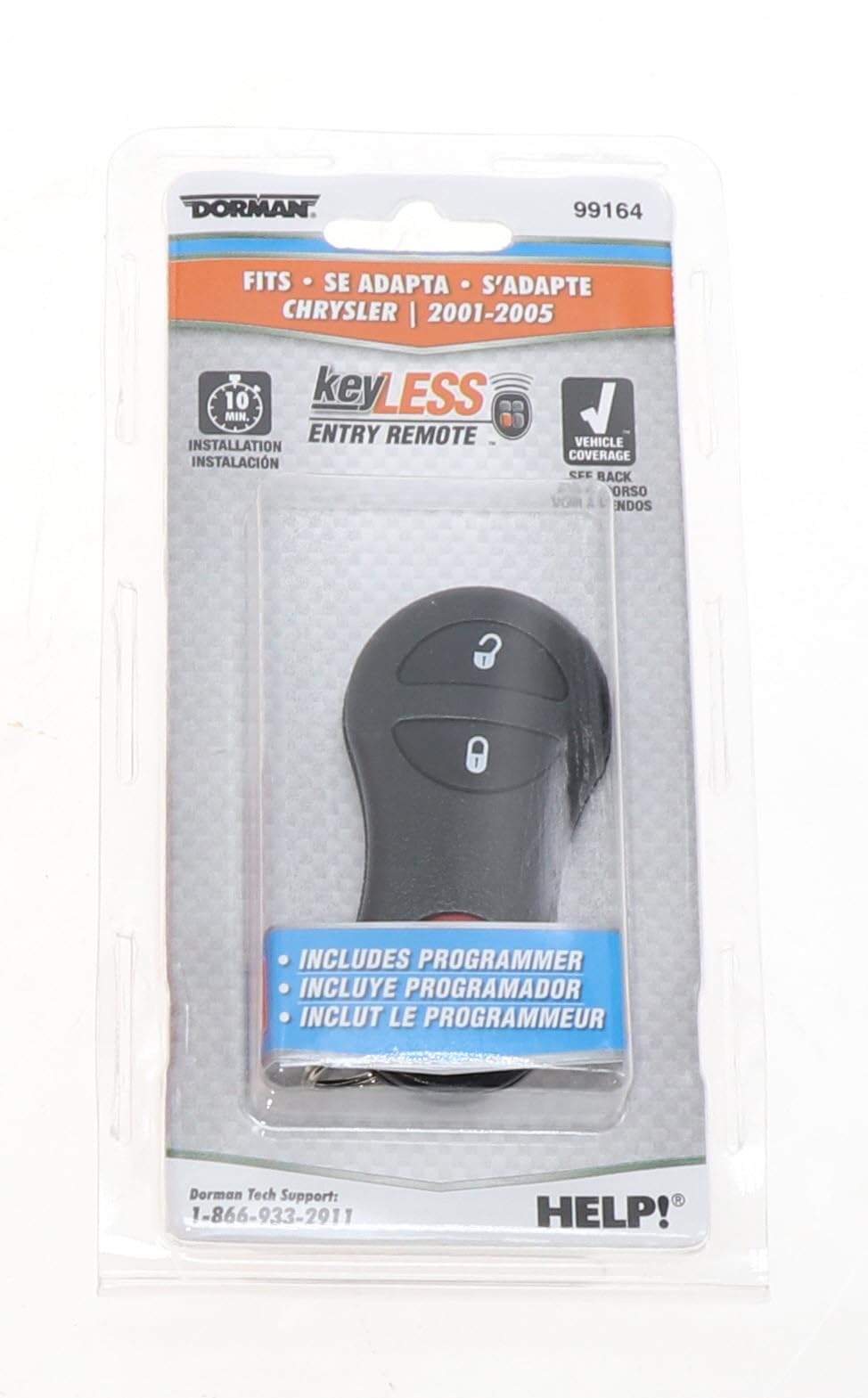 Dorman 99164 Keyless Entry Remote 3 Button Compatible With Select Chrysler / Dodge / Plymouth Models (Oe Fix)