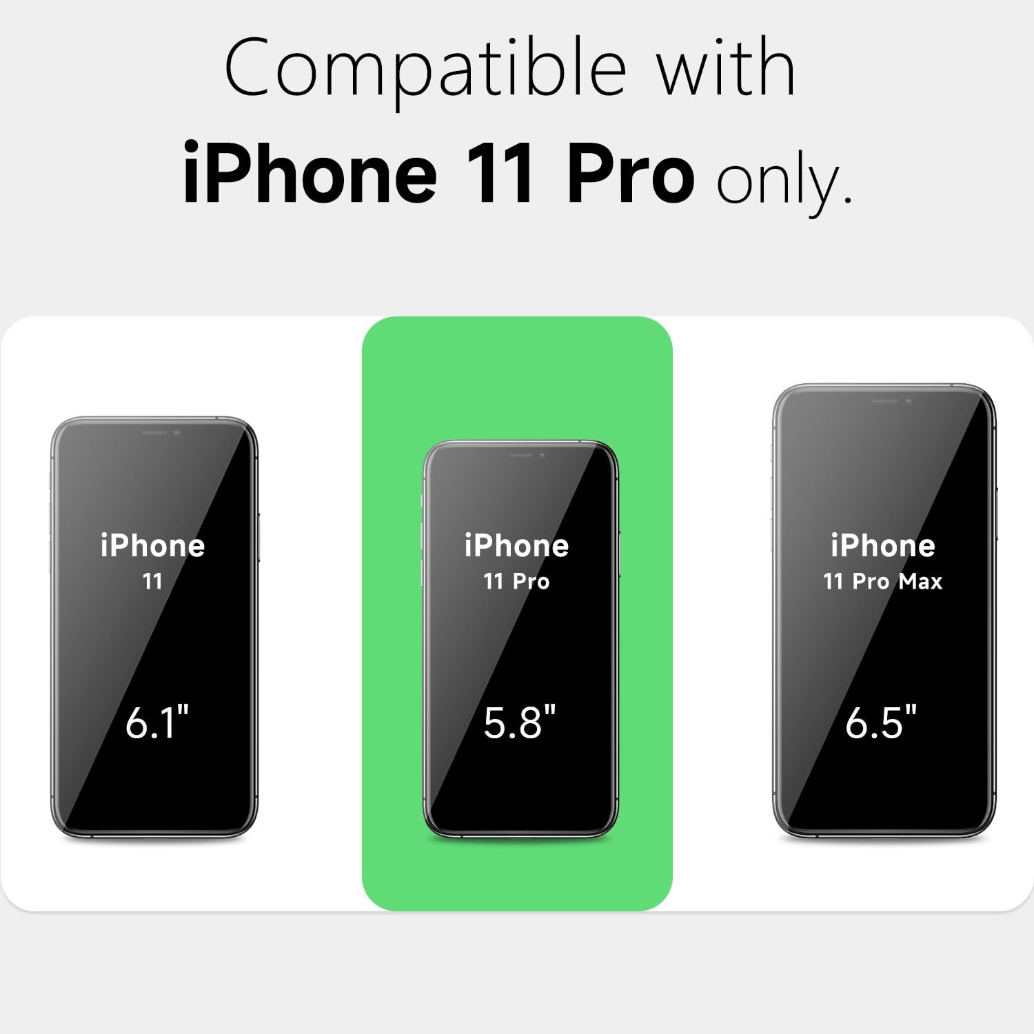 Loeoel For Iphone 11 Pro Case Clear, Transparent Hybrid 11 Pro Phone Case [Hard Plastic & Soft Silicone Bumper] Acrylic Non Yell