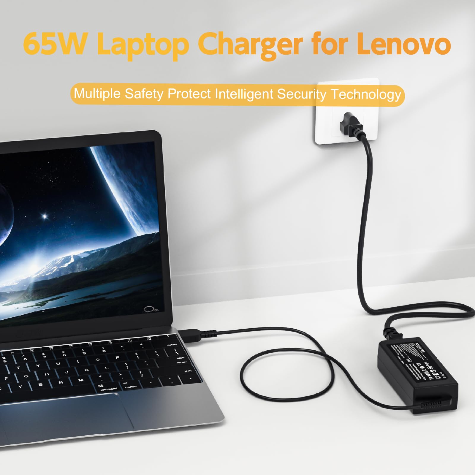 65W Laptop Charger For Lenovo Thinkpad T460 T470 T470S T431S T440 T440S T440P T450 T460S E531 E570 E560 L470 L460 L440 X270 X250 X240 G40 G50; Yoga 2 11 11S 13 2 Pro 13 Power Supply Cord
