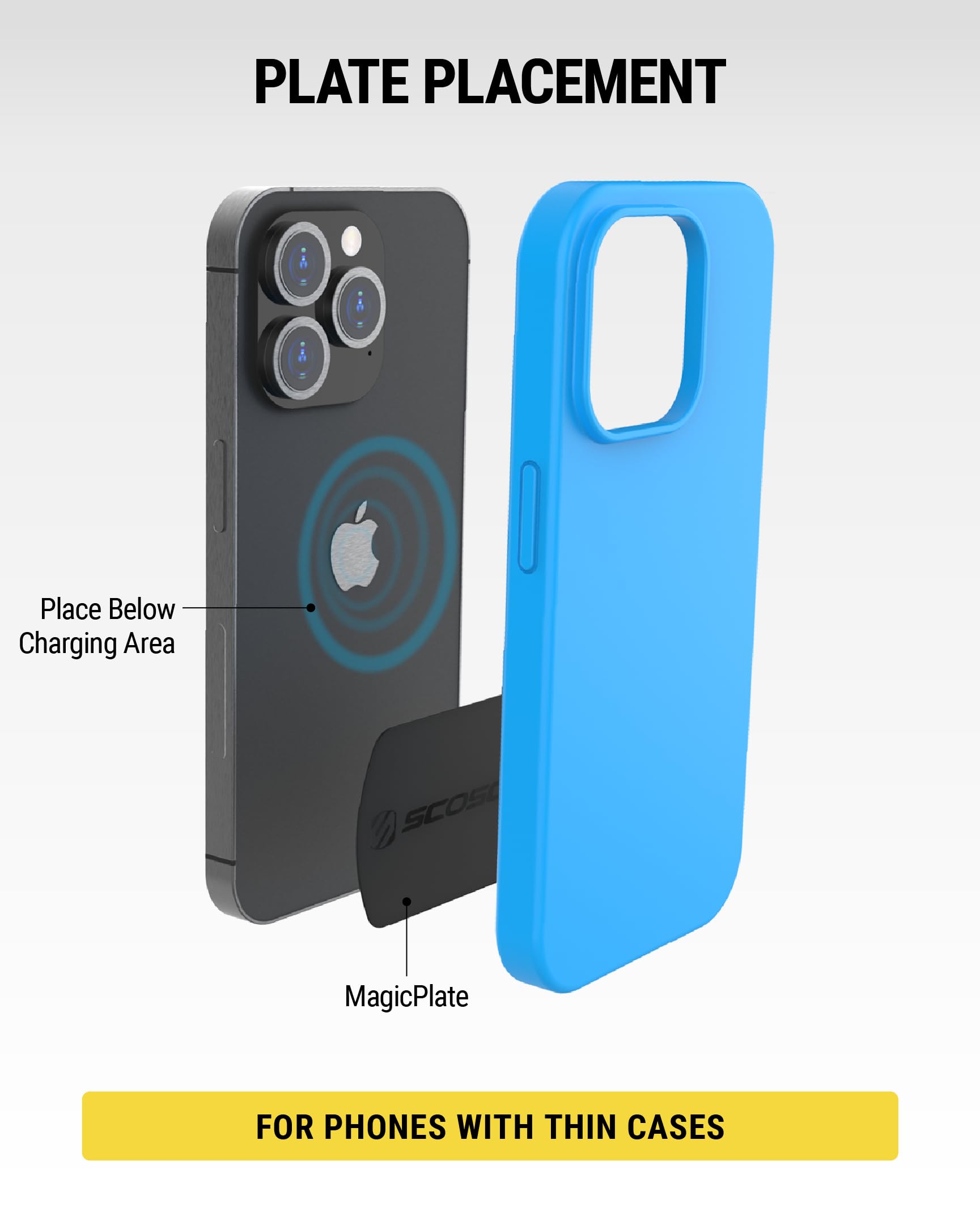 Scosche Magrki Magicmount Phone Replacement Plate Kit   For Magnetic Car Phone Mount Holder With Extra Strength Hold, Universal