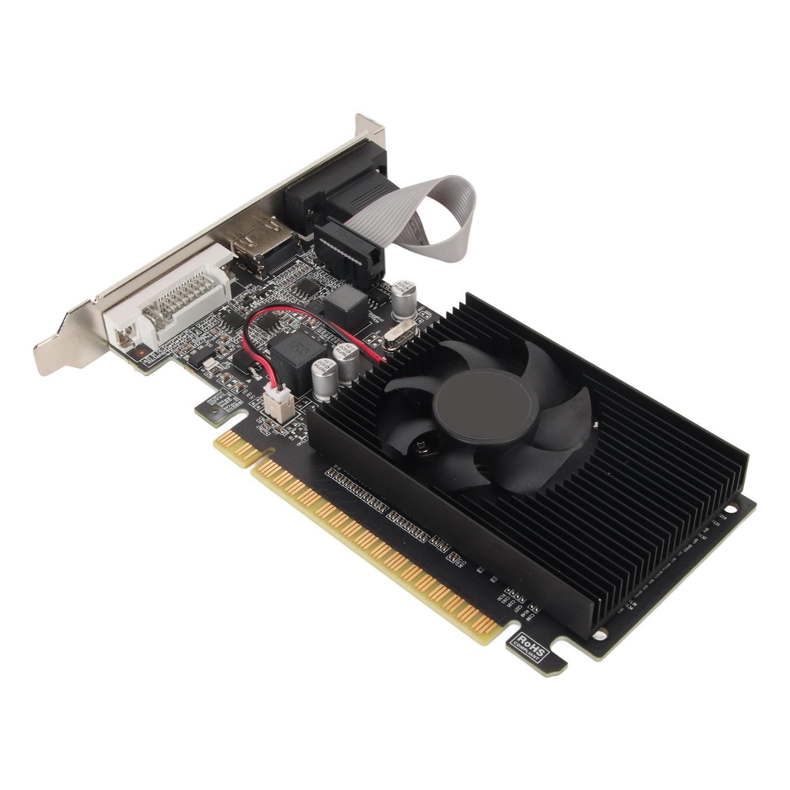 Gowenic 610 1Gb Graphics Card, 64Bit Ddr3 Pci Express X16 2.0 Gaming Graphics Card With Vga Dvi Port And Silence Cooling Fan For