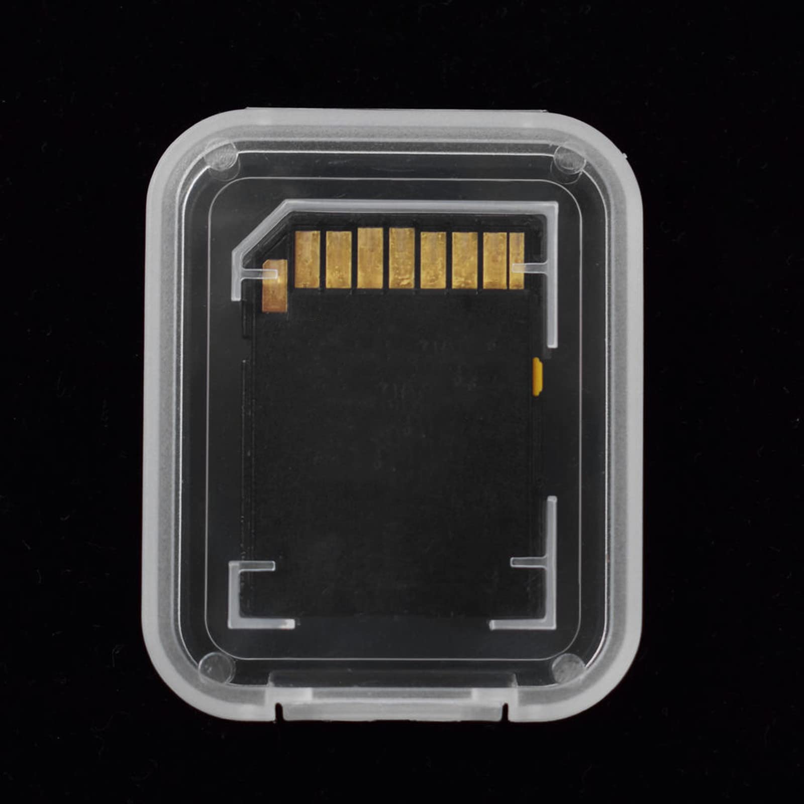 Utenew Transparent Standard Sd Sdhc Memory Card Case Holder Box Storage Boxes (Pack Of 10)