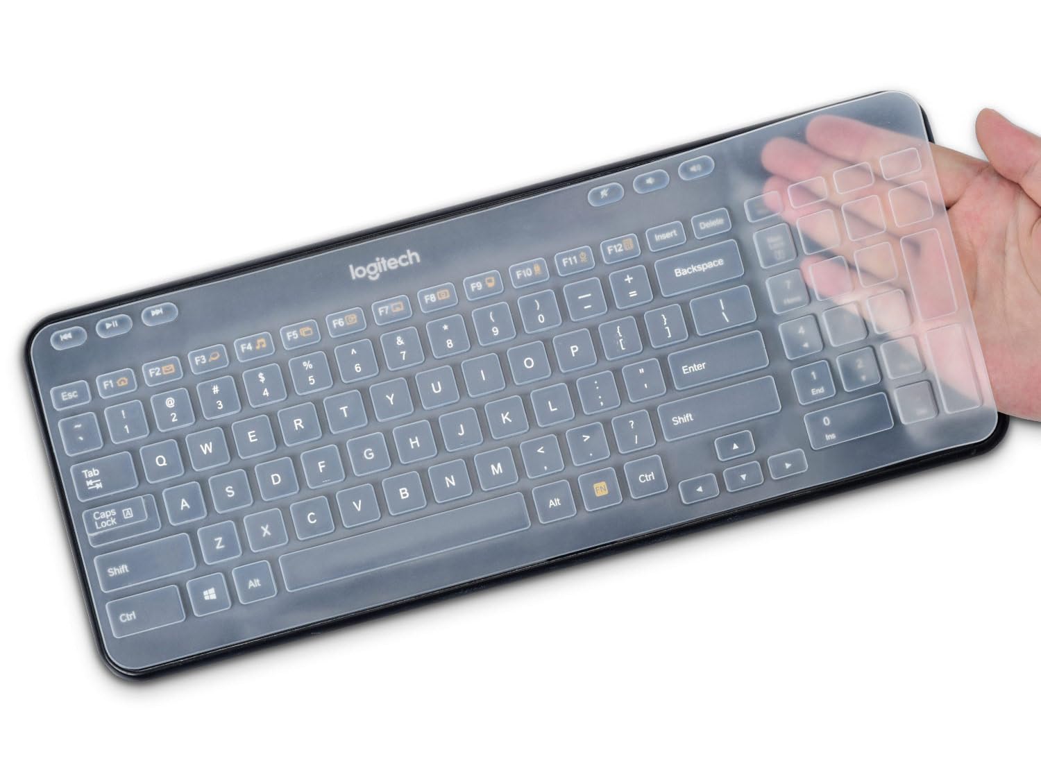 Keyboard Cover Skin For Logitech K360 Mk360 Wireless Keyboard, Logitech K360 Mk360 Waterproof Silicone Keyboard Protector, Logit