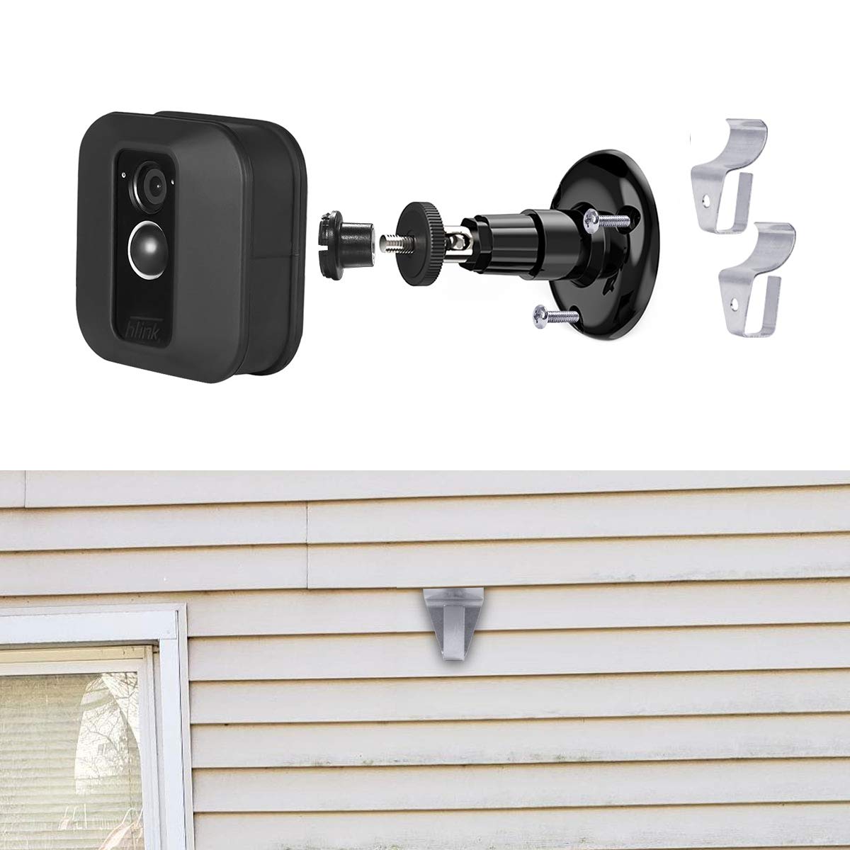 (10 Pack) Blink Outdor Camera Mount Vinyl Siding Clips Hooks,No Hole Needed Outdoor Siding Screws Hanger Bracket For Mount Home Security Camera