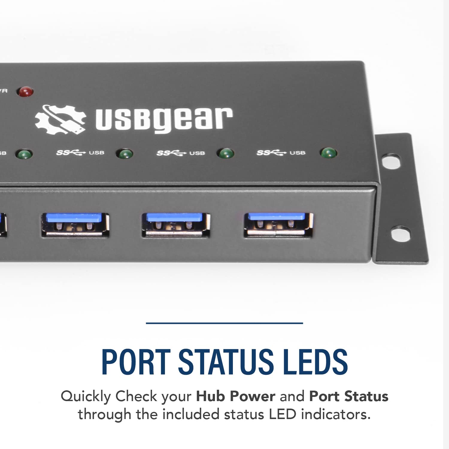 4 Port Usb 3.2 Gen 1 Mini High Power Hub W/Port Status Leds