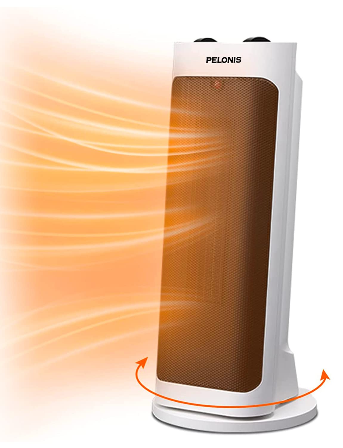 Pelonis Portable Space Heater With 70 Oscillation & Thermostat, Quiet Electric Desk Heater For Indoor Use, Easy Control, Over He