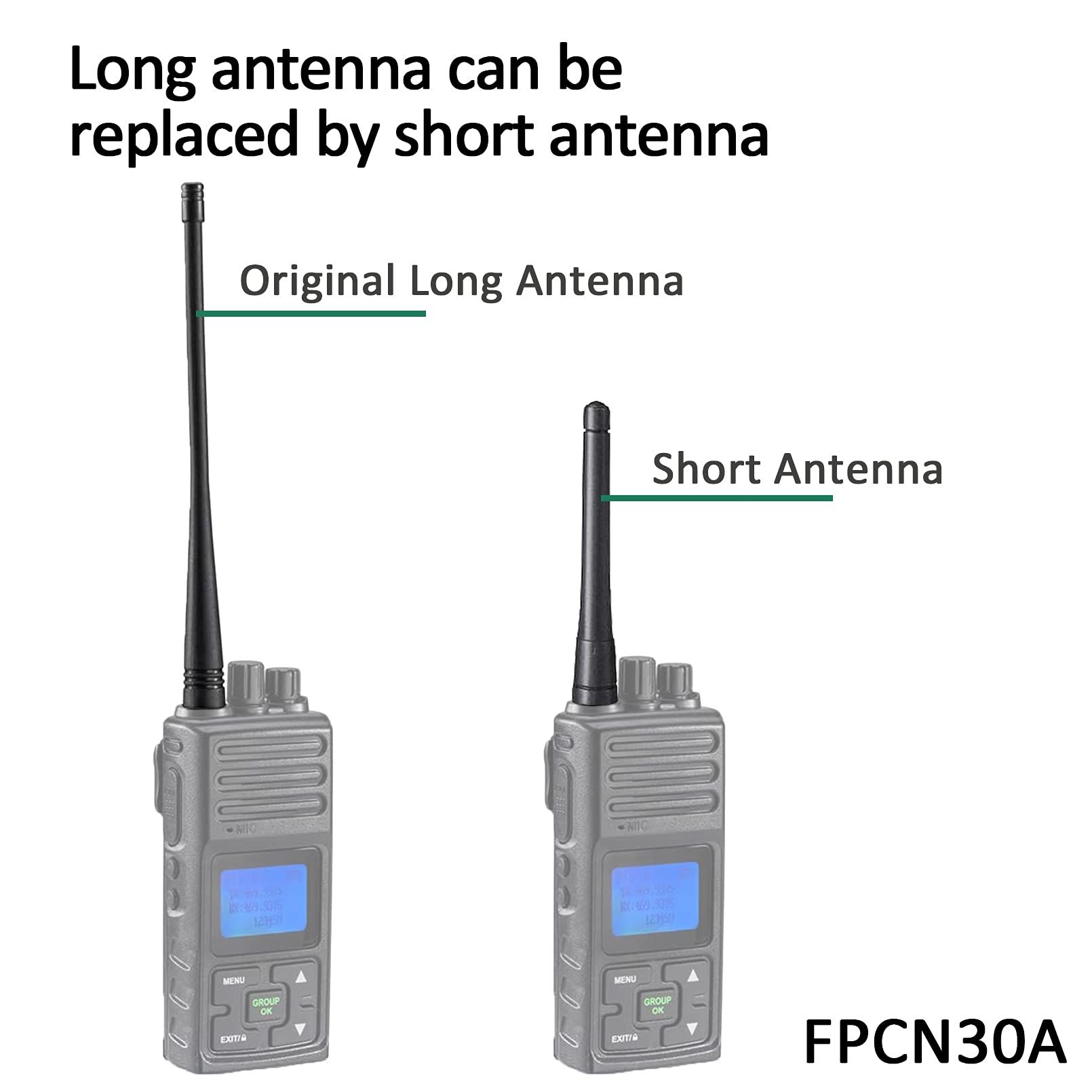 Samcom Two Way Radio Short Antenna With Sma Female, 3.4 Inch Elastic And Non Deformable Antenna For Walkie Talkies Uhf 400 480Mh