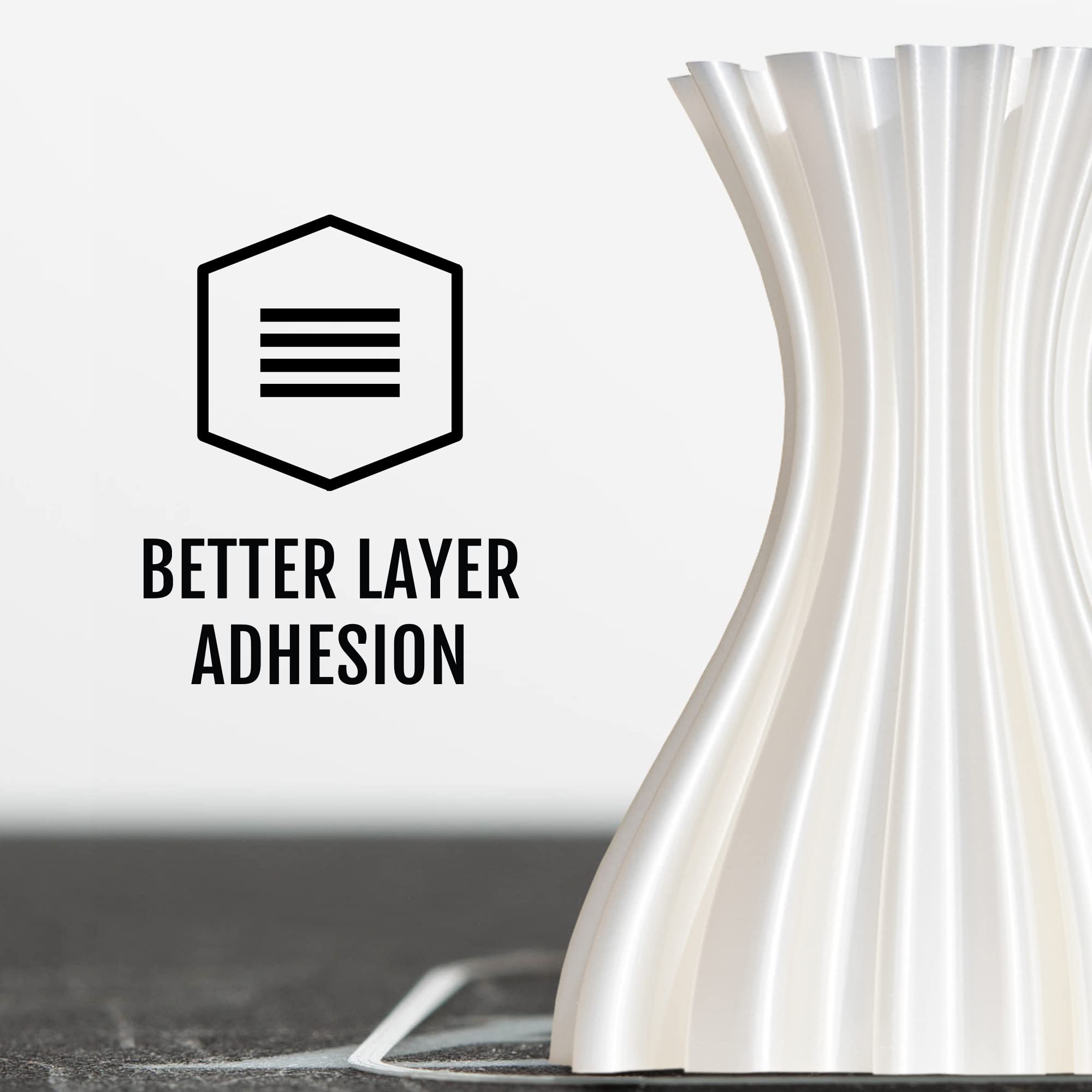 Hatchbox Metallic Finish Pla 3D Printer Filament, Dimensional Accuracy +/  0.03 Mm, 1 Kg Spool, 1.75 Mm, White