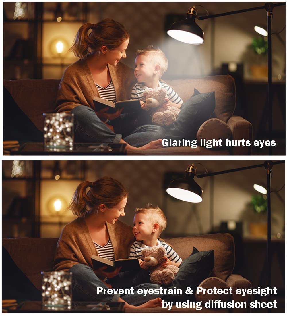 Lighting Diffusion Sticker 3 Pcs Sheet 7.8X11.8Inches Soften Light Dimming Film Adhesive Diffuser, Thick