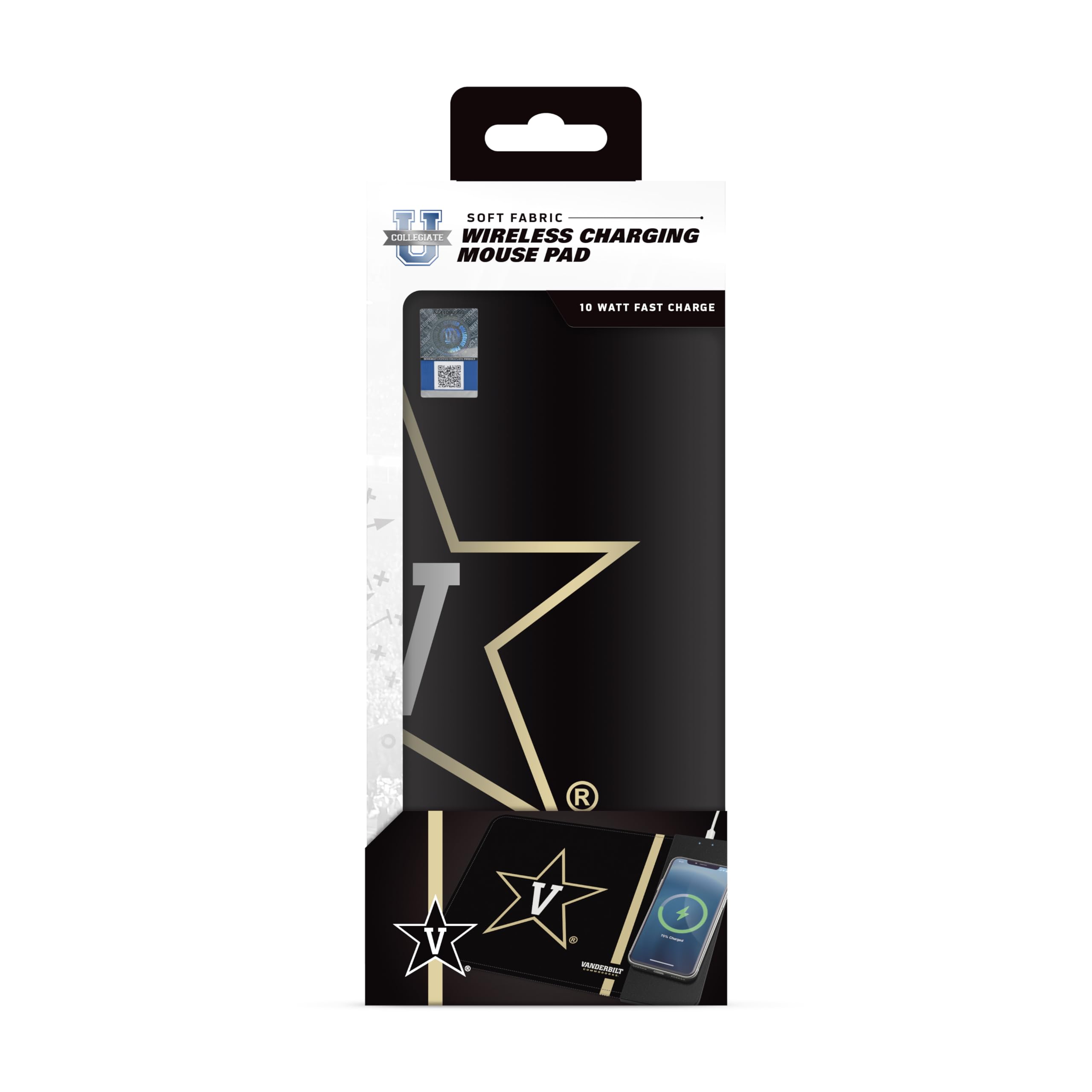 Soar Ncaa Wireless Charging Mouse Pad, Vanderbilt Commodores