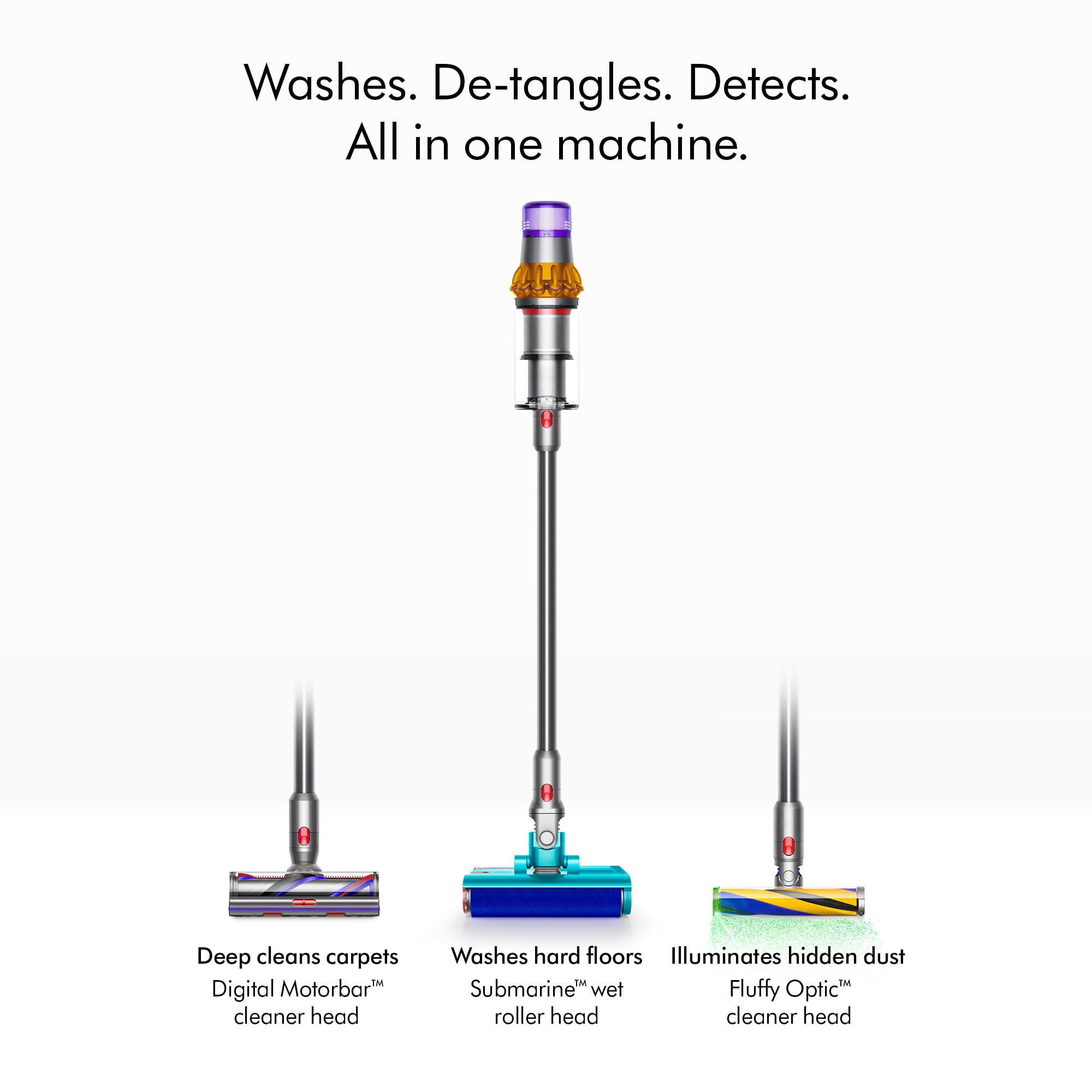 Dyson V15S Detect Submarine, Bagless, Yellow/Nickel