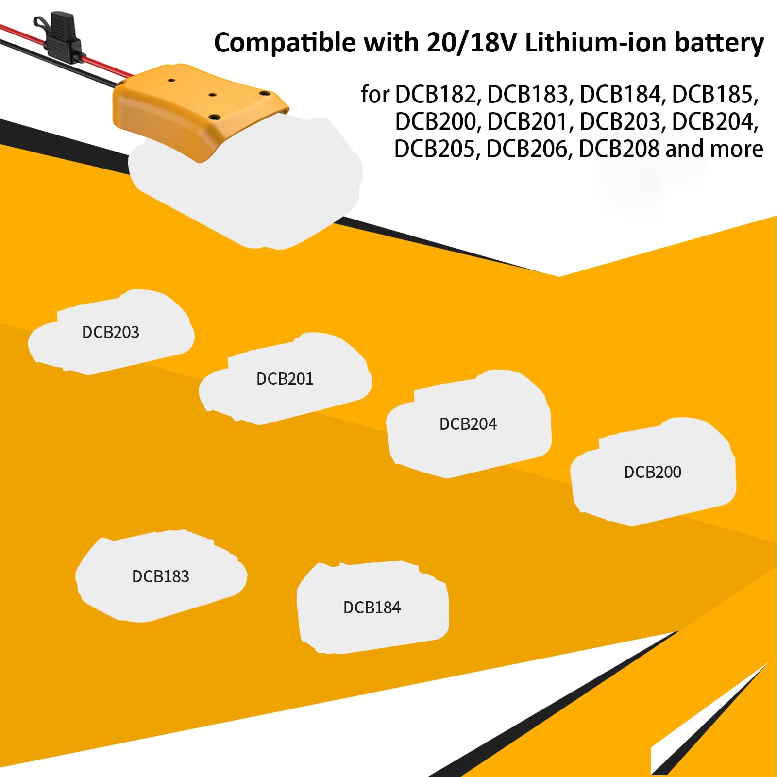 Kzreect 20V To 12V Step Down Converter Compatible With Dewalt 20V Battery, Dc 12V 20A 240W Voltage Reducer Regulator For Golf Ca