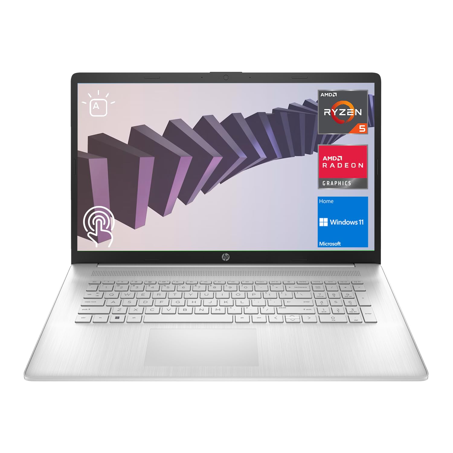 Hp 2023 17 Laptop, 17.3'' Hd+ Touchscreen Display, Amd Ryzen 5 7530U Processor (Beats I7-1165G7), 16Gb Ram, 512Gb Ssd, Wi-Fi 6, 