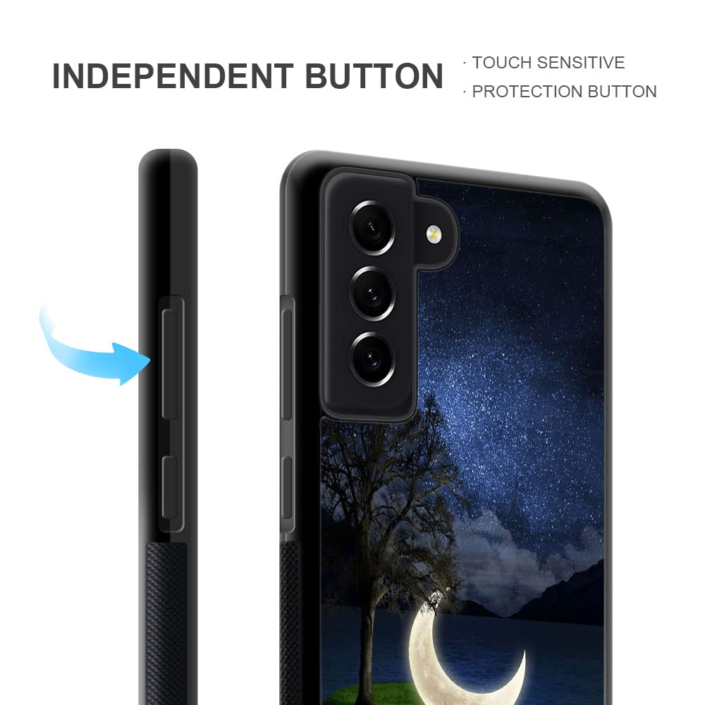 ZHEGAILIAN Samsung Galaxy S23 Phone Case Shockproof Soft TPU Bumper Hard PC Leisure Crescent Moon 6.1 inch
