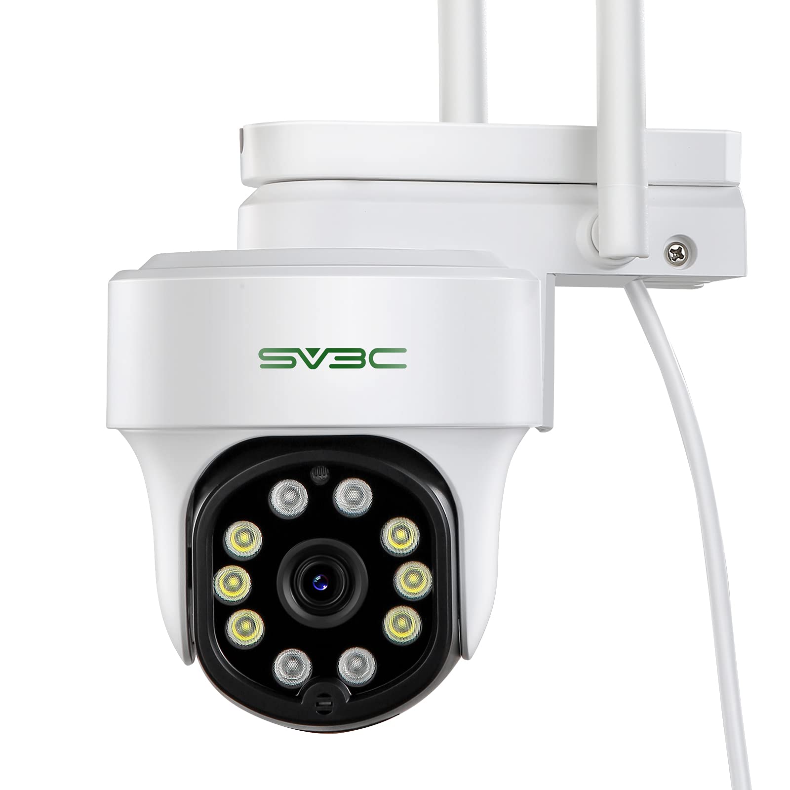 Sv3C Wifi Security Ip Camera Outdoor, Auto Tracking 1080P Ptz Pan Tilt Home Dome Cameras Support Floodlight Color Night Vision,