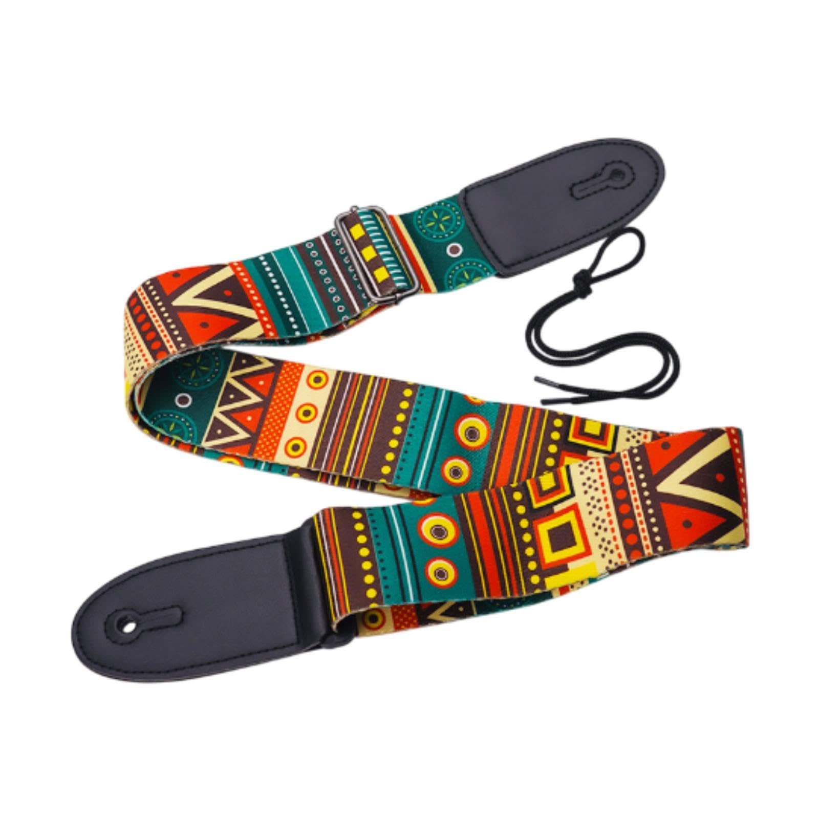 ECOMISTIQ Guitar Strap Adjustable Shoulder for Electric Guitars Acoustic Multicolor | Straps Parts & Accessories Basses