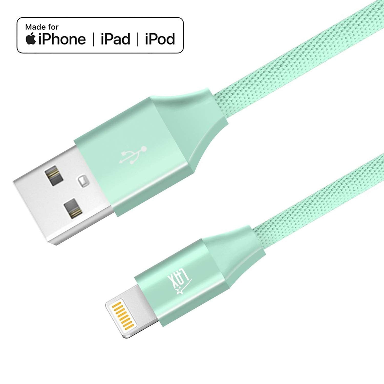 Lax Iphone Charger Lightning Cable - [Mfi Certified] Durable Braided Apple Lightning Usb Cord For Latest Ios Including Iphone 11