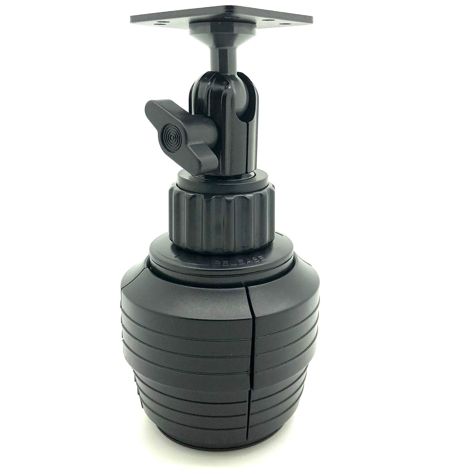 Lycogear Heavy Duty Metal Amps Hole Pattern Eld Drinks Cup Holder Mount Compatible With Ham Cb Pro Satellite Radio & All Univers