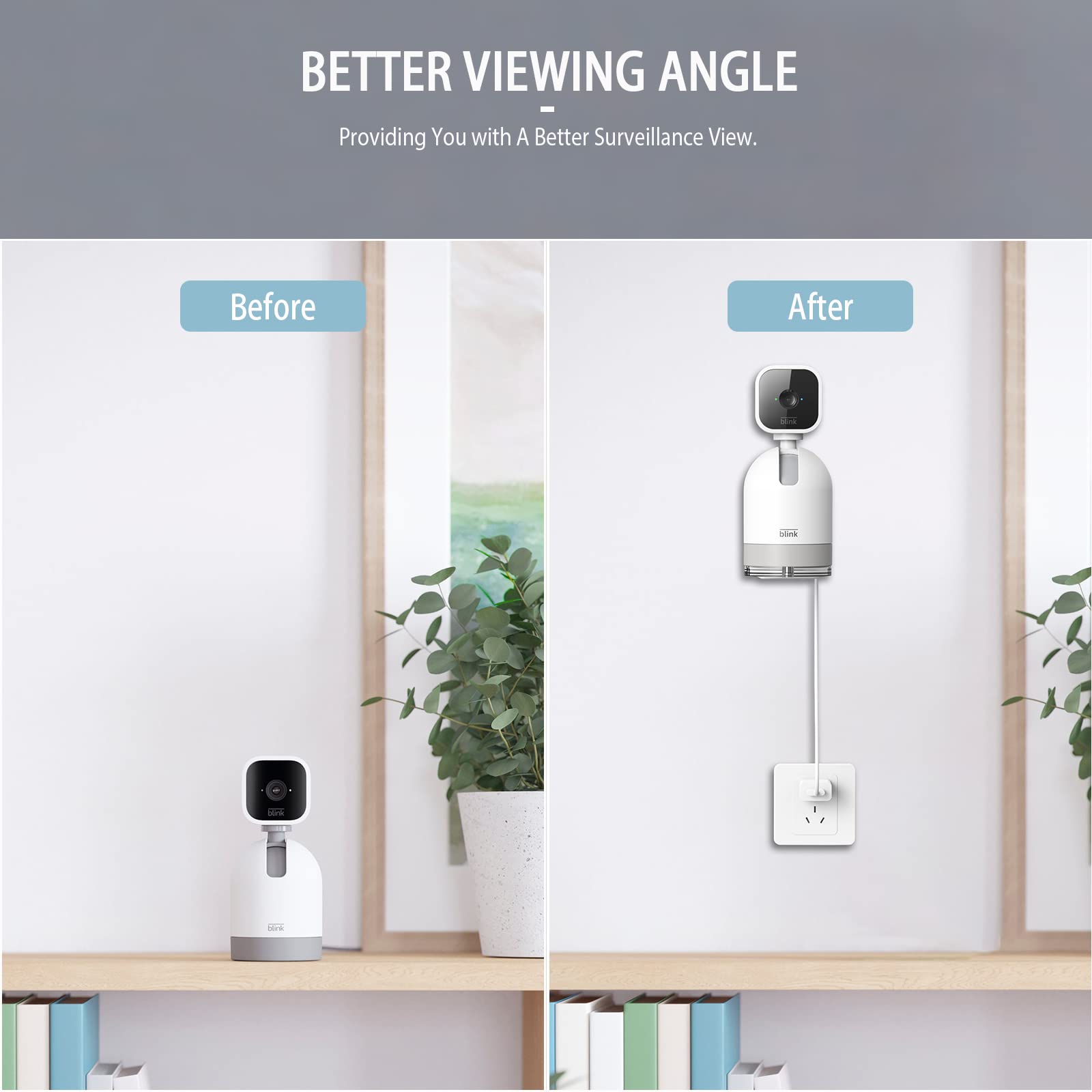 Puuuci Wall Mount For Blink Mini Pan Tilt Camera   Blink Mini Pan Tilt Camera Transparent Acrylic Wall Mount Bracket/Holder For
