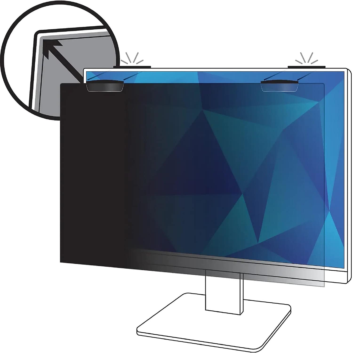 3M  Privacy Filter For 21.5 In Full Screen Monitor With Comply Magnetic Attach (