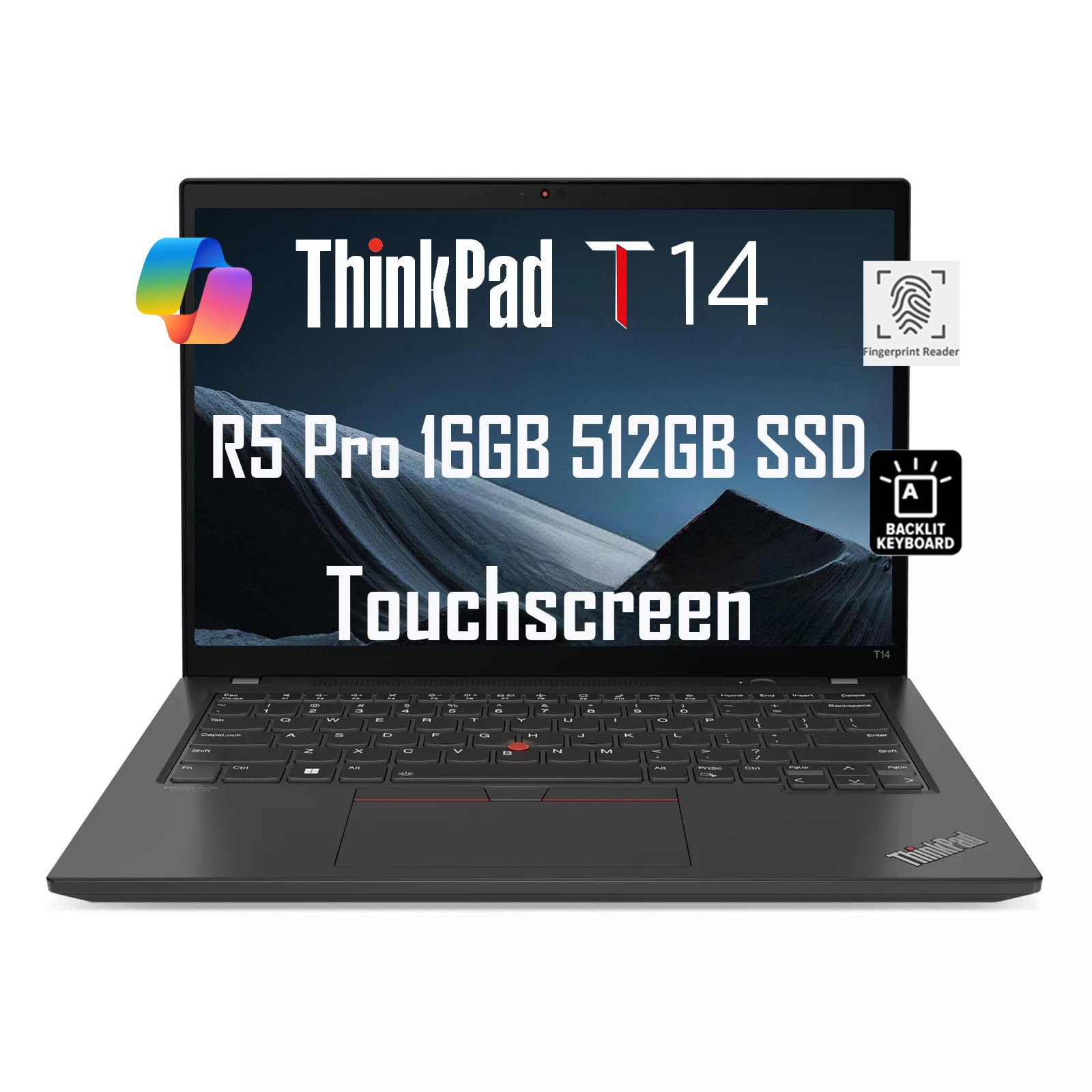 Lenovo ThinkPad T14 Business Laptop (14 FHD+ Touchscreen, AMD Ryzen 5 PRO 6650U, 16GB RAM, 512GB SSD, 6-Core (Beat i7-1250U)), B