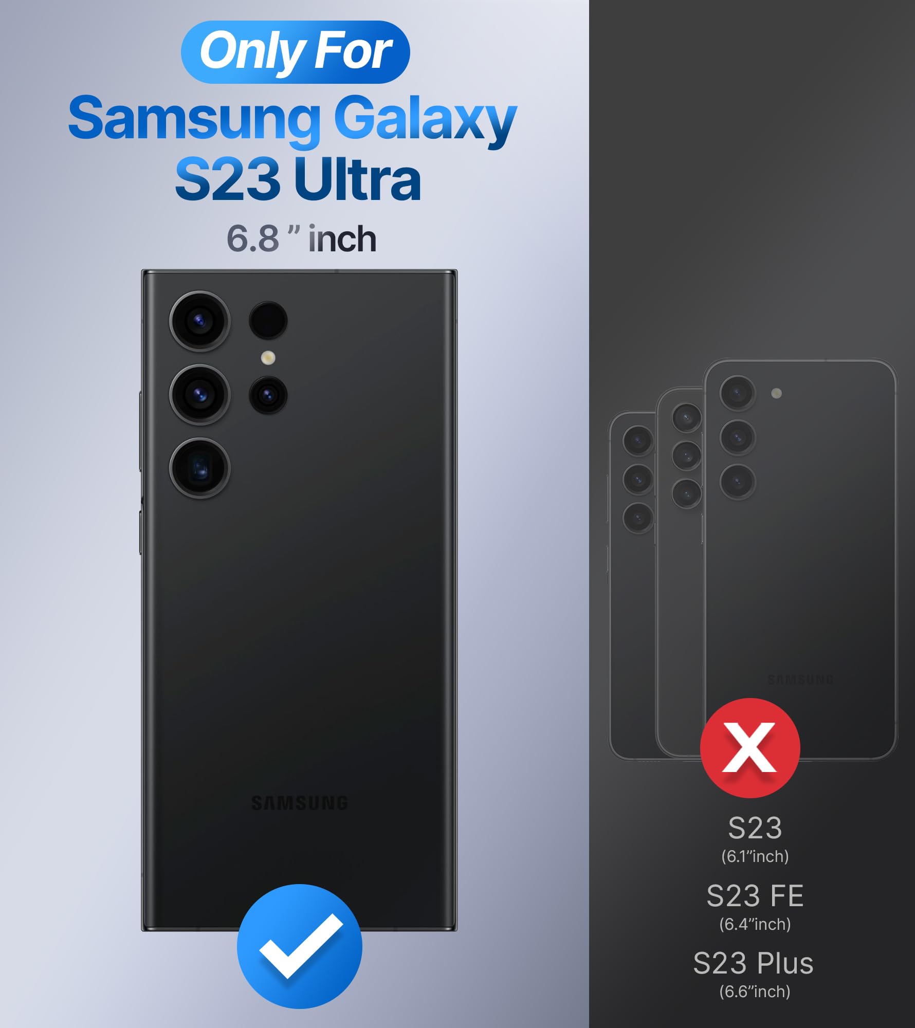 Shields Up For Samsung Galaxy S23 Ultra Case With Stand (Two-Way Stand & Finger Strap), Galaxy S23 Ultra Phone Grip Case With Do