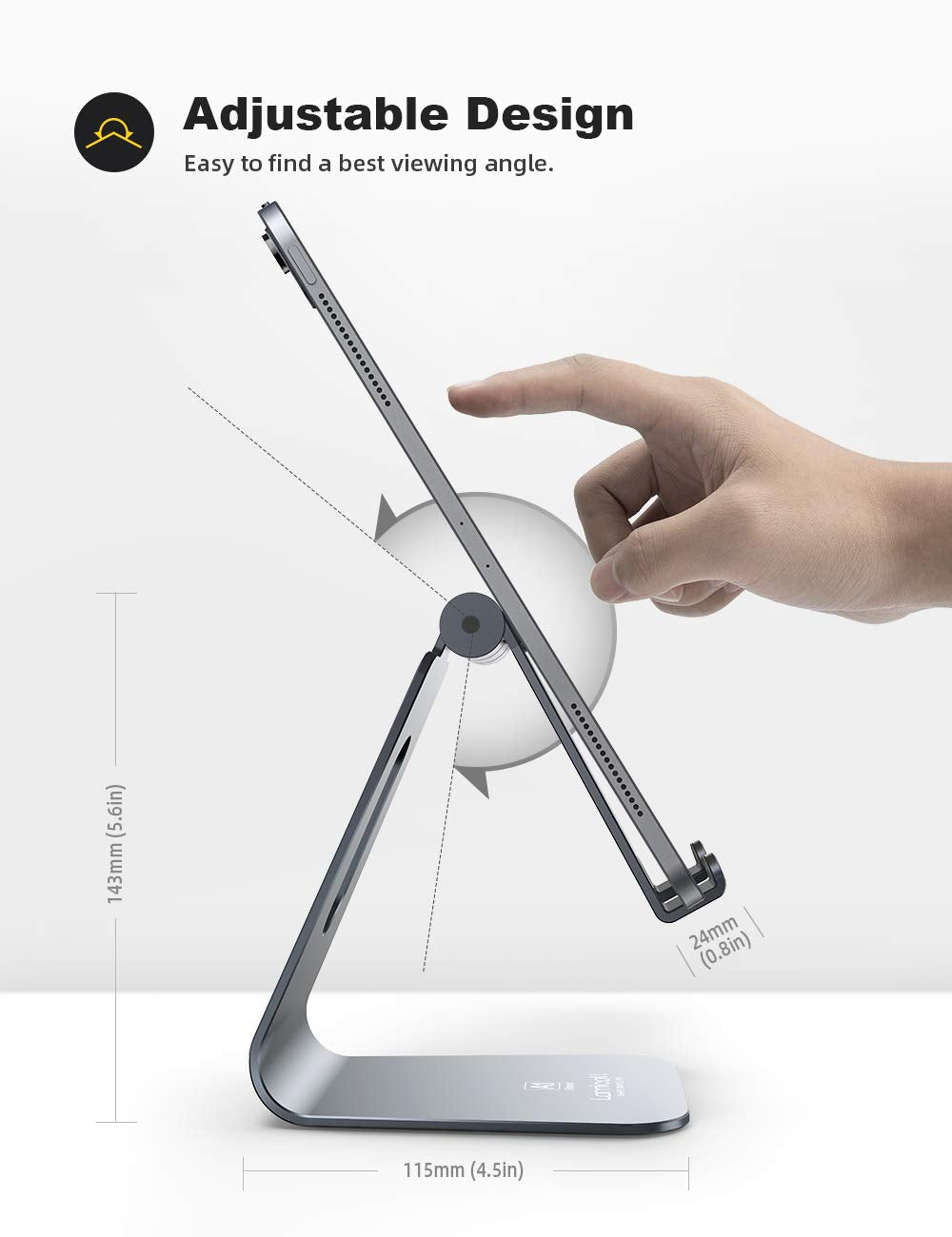 Lamicall Tablet Stand, Tablet Holder For Desk   Multi Angle Adjustable Tablet Desktop Dock Cradle, Compatible With Ipad Pro 11,