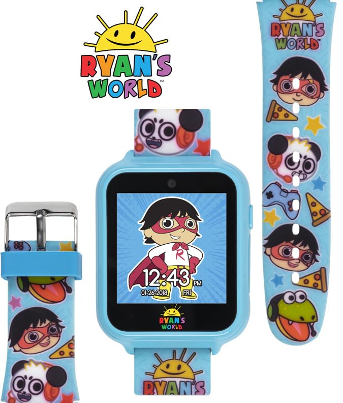 Ryans World Interactive Kids Smartwatch - 10 Fun Watch Faces, Built-In Games, Camera, Alarm, Stopwatch, Calculator, Step Counter