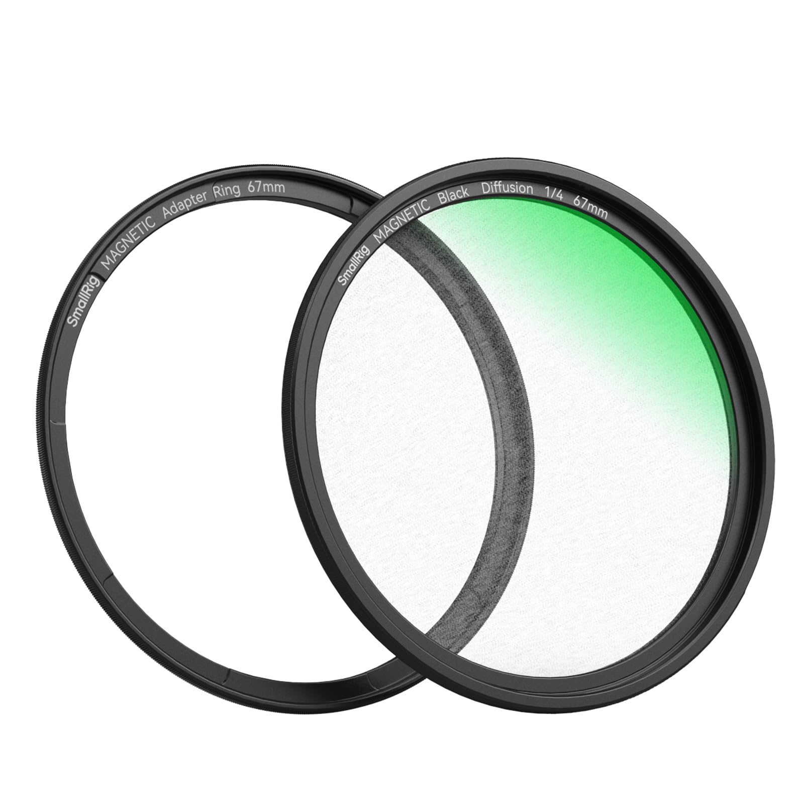Smallrig 67Mm Magnetic Black Diffusion 1/4 Filter Mist Filter + 67Mm Threaded Filter Ring, Hd Optical Glass 28 Layers Multi Nano